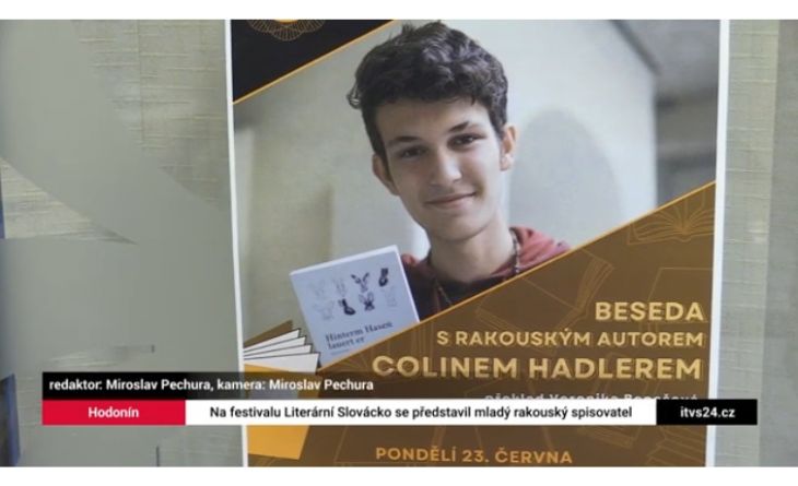 V hodonínských lázních probíhá během letních měsíců festival Literární Slovácko. Mimo jiných autorů se na něm představil mladý rakouský spisovatel hororů Colin Hadler.